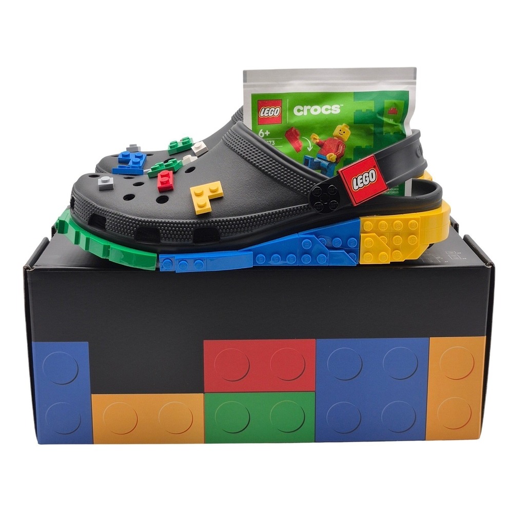 Crocs Lego Masterbrand Creativity Classic Clogs Women's Size 10 Shoes w Box